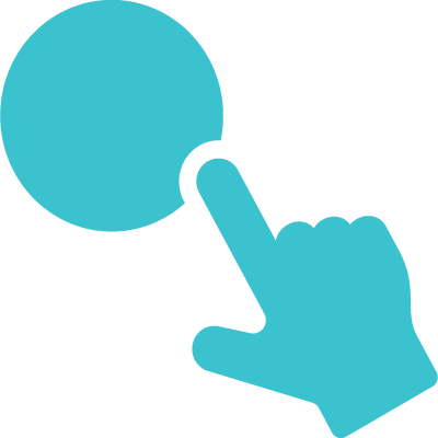 ボタンを押す手のアイコン